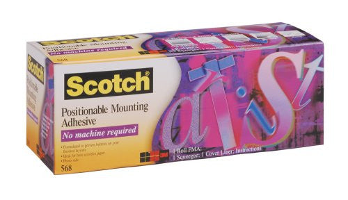 3M(TM) Positionable Mounting Adhesive 568, 24 Inches x 50 Feet - CoolGraphicStuff.com