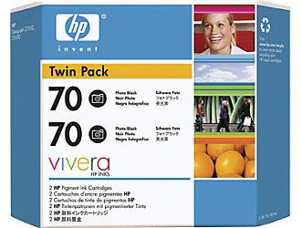 HP 70 Photo Black Twin Pack - CB340A - 2 x C9449A - CoolGraphicStuff.com