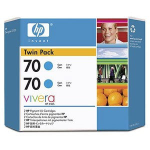 HP 70 Cyan Twin Pack - CB343A - 2 x C9452A - CoolGraphicStuff.com