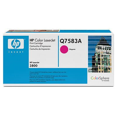 Q7583A - HP Magenta Toner Cartridge - MAGENTA TONER CARTRIDGE F/COLOR LASERJET 3800 CP3505 6K PAGE YIELD Laser - 6000 Page - Magenta - CoolGraphicStuff.com