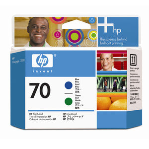 HP 70 Blue and Green Printhead - C9408A - CoolGraphicStuff.com