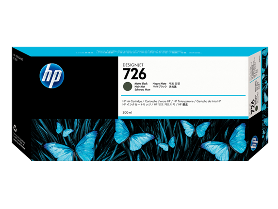 HP 726 Matte Black Ink Cartridge - CH575A - CoolGraphicStuff.com