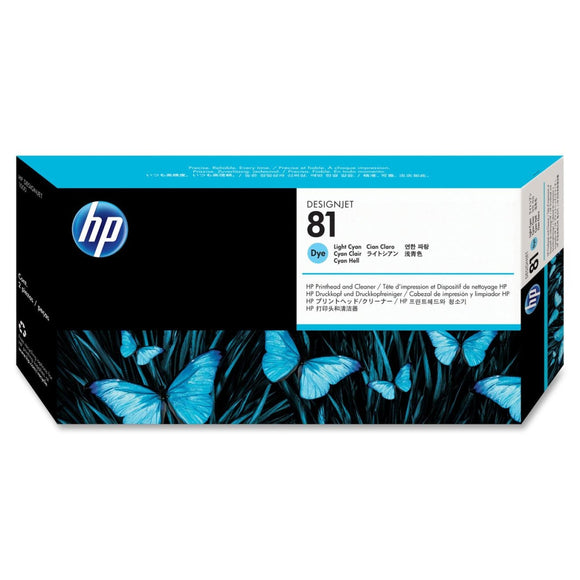 C4954A - HP Light CYAN Printhead/Cleaner NO 81 LT CYAN DYE PRINTHEAD/PH DESIGNJET 5000 5500 Inkjet - CoolGraphicStuff.com