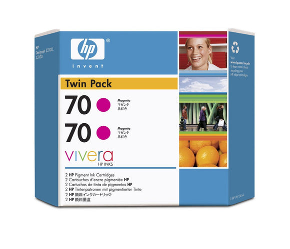 HP 70 CB344A - Magenta Twin Pack - 2 x C9453A - CoolGraphicStuff.com