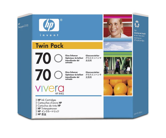 HP 70 CB350A Gloss Enhancer Twin Pack - 2 x C9459A - CoolGraphicStuff.com