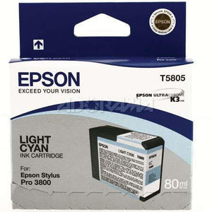 T580500 - Epson Stylus Pro 3800 - 80ml Light Cyan UltraChrome K3 Ink Cartridge - CoolGraphicStuff.com