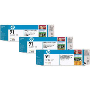 HP 91 Light Gray 3-pack - C9482A - 3 x C9466A - CoolGraphicStuff.com