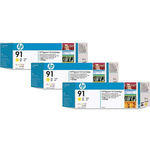 HP 91 Yellow 3-pack - C9485A - 3 x C9469A - CoolGraphicStuff.com