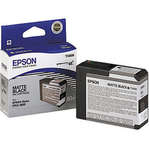T580800 - Epson Stylus Pro 3800 - 80ml Matte Black UltraChrome K3 Ink Cartridge - CoolGraphicStuff.com